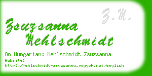 zsuzsanna mehlschmidt business card